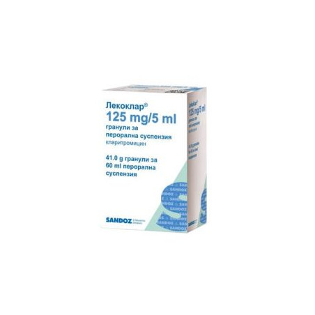 Лекоклар гранули за перорална суспензия 125 мг/5 мл х 60 мл Sandoz