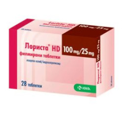 Лориста HD 100 мг/25 мг х 28 таблетки KRKA