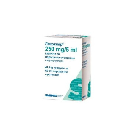 Лекоклар гранули за перорална суспензия 250 мг/5 мл х 60 мл Sandoz
