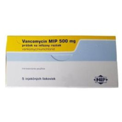 Ванкомицин прах за инфузионен разтвор 500 мг 5 флакона х 15 мл MIP Pharma