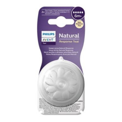 Биберон за хранене без протичане 6м+ Philips-Avent Natural Response 3.0, 2 броя, поток 5