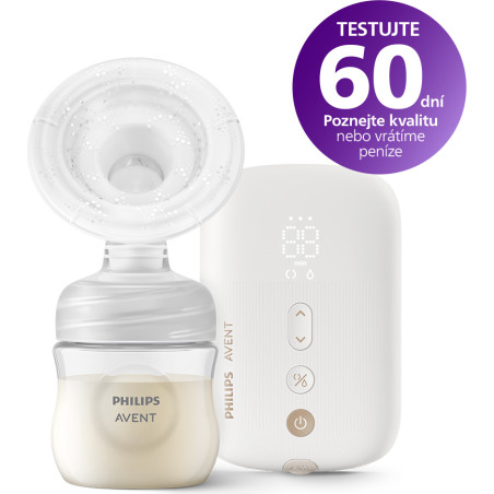Комплект единична електрическа помпа за кърма Philips-Avent Natural Motion Premium с шише 125мл с биберон Natural Response 0м+, 