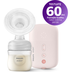 Комплект единична електрическа помпа за кърма Philips-Avent Natural Motion Advanced с шише от 125мл с биберон Natural Response 0