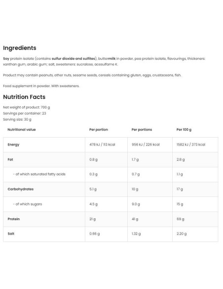 Protein Shake | with Soy Isolate -amp, Pea Isolate