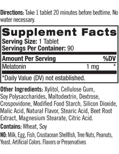 Melatonin 1 mg / Fast Dissolve 2