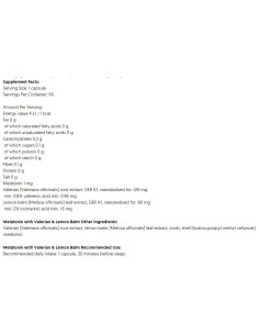 Melatonin with Valerian -amp, Lemon Balm 2