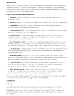 BlackBombs / Thermogenic Fat Burner 2