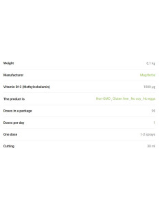 Liposomal Vitamin В12 Spray Methylcobalamin 1000 mcg 2