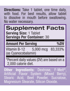 Vitamin B-12 5000 mcg / Fast Dissolve 2