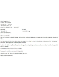 Vitamin B-12 5000 mcg with Folic Acid 2