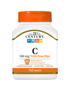 Vitamin C 500 mg + Rose Hips