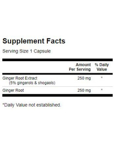 Ginger Root (Standardized) 250 mg 2
