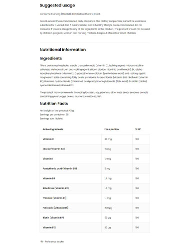 Vitamin B Complex + C -amp, E