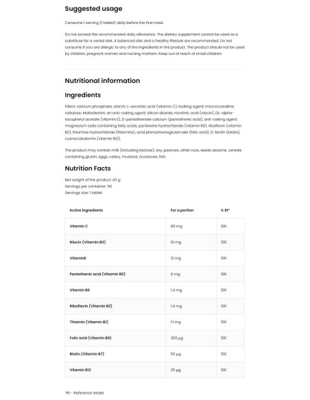 Vitamin B Complex + C -amp, E