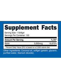Biotin 5000 mcg | with Coconut Oil Softgels 2