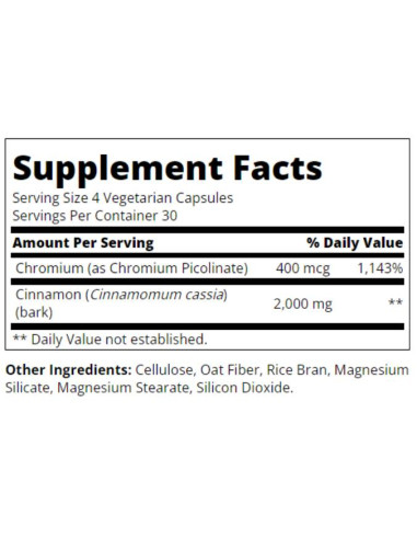 Cinnamon 2000 mg + Chromium