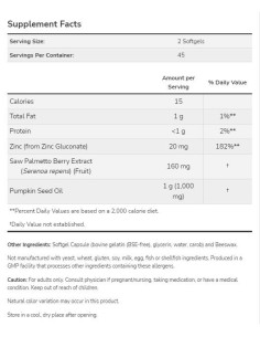 Saw Palmetto Extract | with Pumpkin Seed Oil and Zinc 2