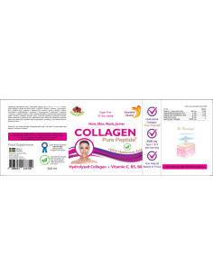 Hydrolyzed Collagen | with Vitamin C, B5, B6 and Hyaluronic Acid 2