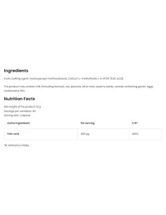 Folic Acid 800 mg | Methyl Folate 5-MTHF 2