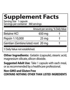 BEST Betaine HCL 650 mg / with Pepsin -amp, Gentian Bitters 2