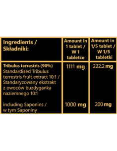 Tribulus 1000 mg | Fruit Extract with 90- Saponins 2
