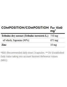 Tribulus Terrestris 750 mg + Zinc 10 mg 2