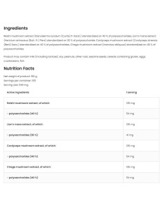 Quatro Mushroom Blend Powder | Lion-N39,s Mane  Reishi  Cordyceps  Chaga 2