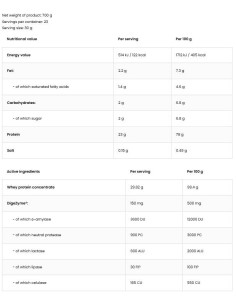 100- Whey Protein + Digezyme 2