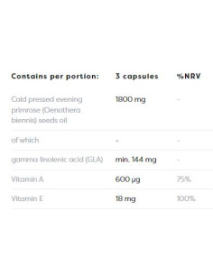 Primrose Oil 1800 mg | with Vitamin A -amp, E 2
