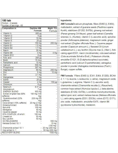LevroArmour AM -amp, PM Formula