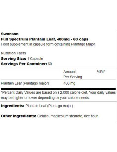 Full Spectrum Plantain Leaf 400 mg 2