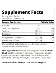 Glucosamine Chondroitin 750 mg / 600 mg - Triple Strength 2