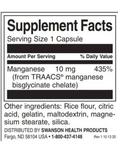 Albion Chelated Manganese 10 mg 2