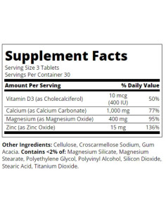 Calcium Magnesium Zinc + D3 2
