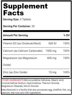 Calcium Magnesium Zinc + D3 2