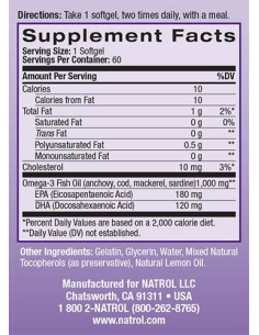 Omega 3 Fish Oil / Lemon Flavored 2