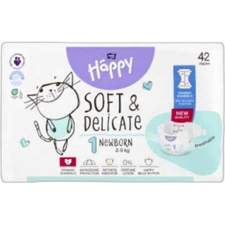 Bella Happy New Born пелени 2-5кг , 42бр