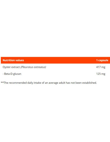 Oyster Mushroom 417 mg | with 30- Beta-Glucans