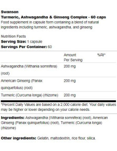 Turmeric, Ashwagandha -amp, Ginseng Complex 2