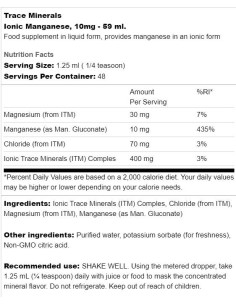 Ionic Manganese 10 mg 2