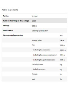 Cooking Spray - Butter Oil 2