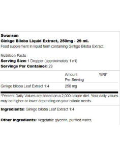 Ginkgo Biloba Liquid Extract 250 mg 2