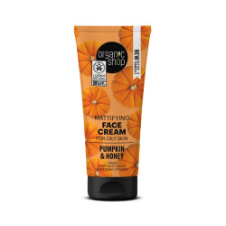 Крем за мазна кожа с матов ефект Тиква и мед, Organic Shop, 50 мл