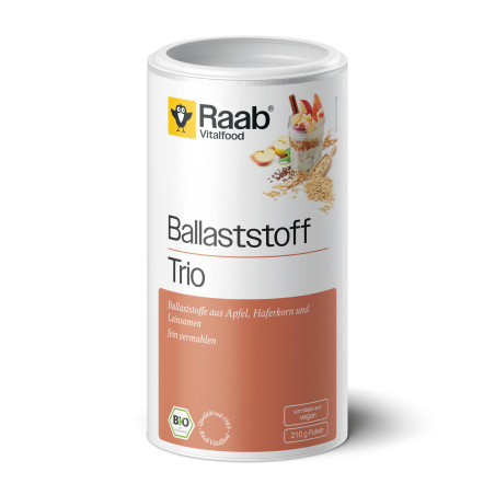 Трио микс от фибри на ябълки, овес и лен - био, Raab Vitalfood, 210 г