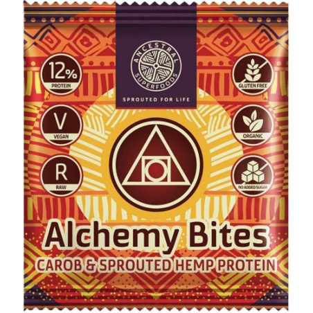 Сурови бонбони с конопен протеин Alchemy Bites - био, Ancestral Superfoods, 40 г