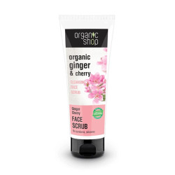 Почистващ пилинг за лице Череша и джинджифил, Organic Shop, 75 мл
