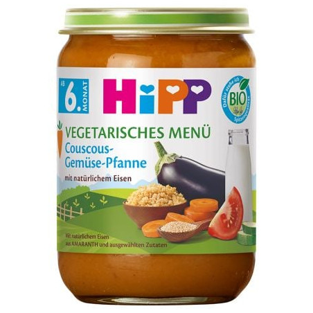 HIPP 9% ДДС Био Кус Кус Със Зеленчуци 6218, храна за бебе, 190 гр