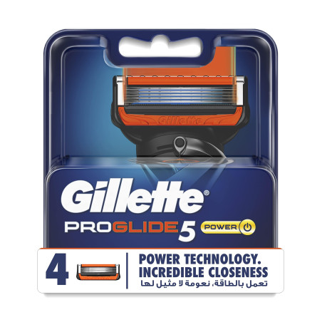 GILLETTE Fusion ProGlide Power, ножчета за самобръсначка, 4 бр.