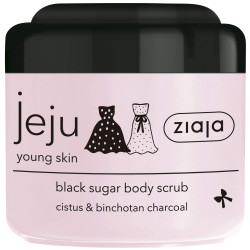 ZIAJA JEJU Захарен пилинг за тяло с активен въглен, 200ml