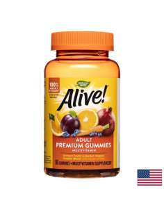 Премиум мултивитамини Алайв Alive! Adult Premium Gummies Multivitamin 90 желирани таблетки